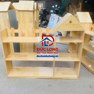 Kệ Mầm Non 3 Tầng Có Mái DL-035G