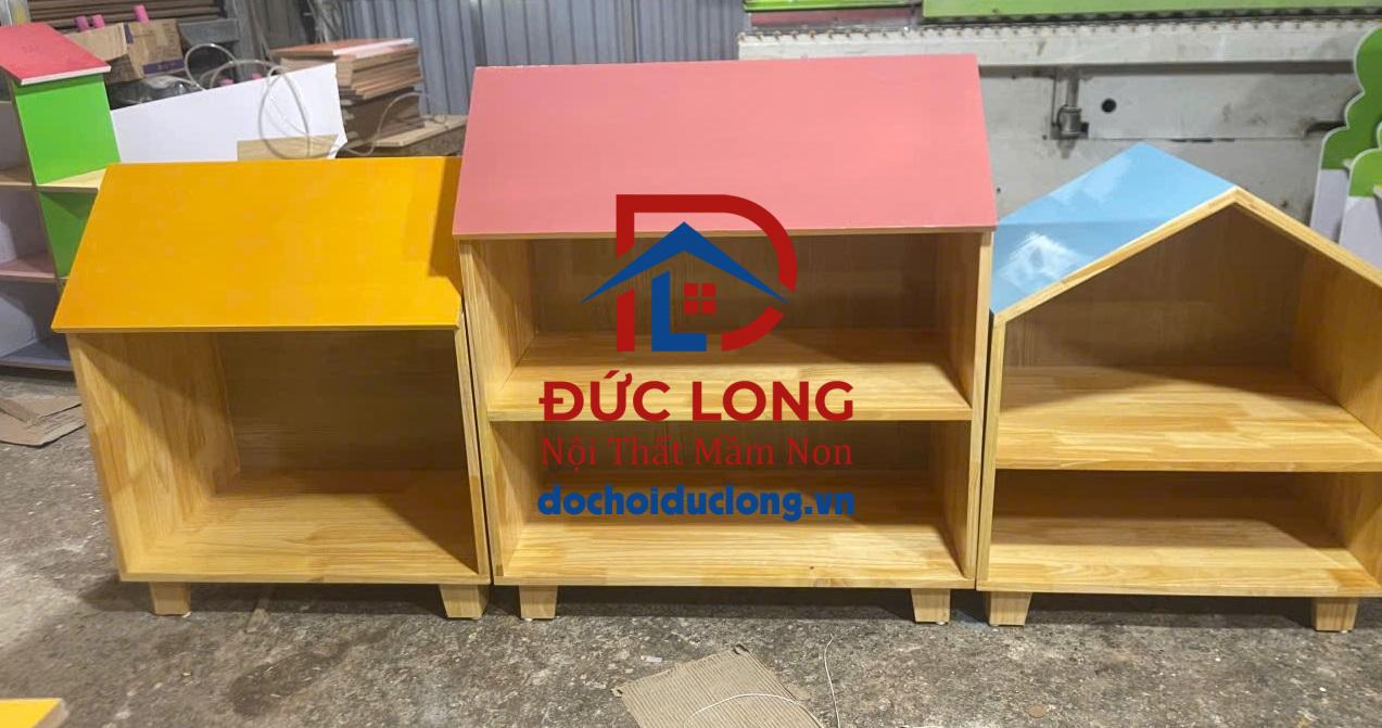 Giá 3 Khối Mái Nhà Mầm Non DL-052G Giá 3 Khối Mái Nhà Mầm Non DL-052G